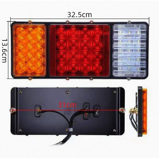 实力多汽车货车140超亮防水24VLED后尾灯农用倒车灯刹车灯电子灯