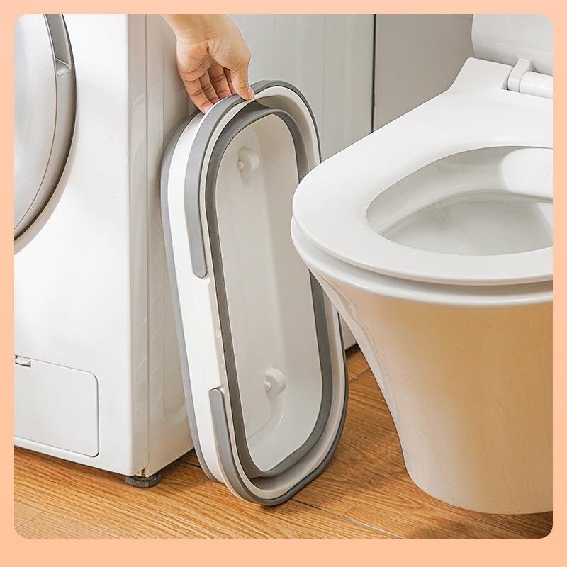 ◔拖把桶长方形可折叠水桶大号带滑轮家用提手储水拖地盆洗涮拖