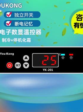 冷藏冷冻厨房柜电子数显智能微电脑温度控制器智能pcsf仪表YK-202