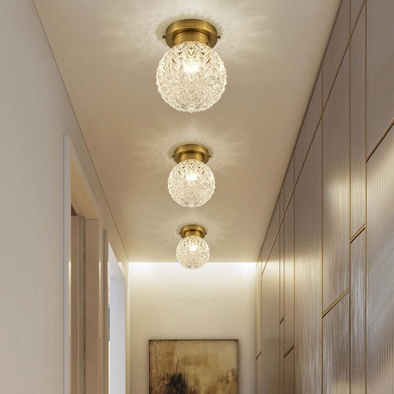 全铜美式门厅入户玄关灯过道走廊灯星星阳台吸顶灯欧式现代简约