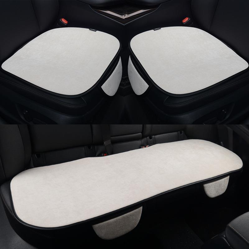汽车坐垫单片四季通用车垫子车内无靠背座椅垫夏季后排亚麻车座套