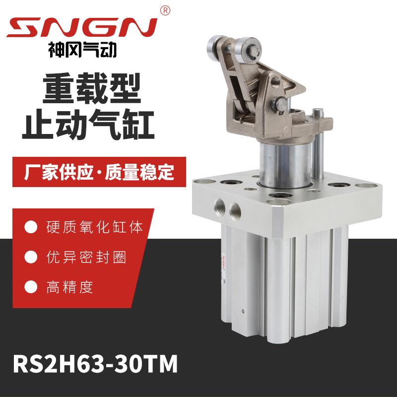 RS2H63-30TM 重载型止动气缸 止动阻挡气缸 RS系列气缸