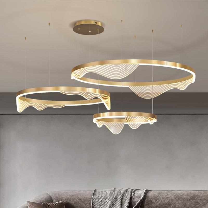 客厅吊灯现代轻奢 2020年新款简约大气家用北欧灯具组合全屋套餐