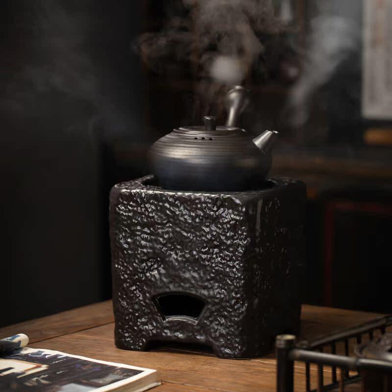复古围炉煮茶烤茶器煮茶炉陶瓷侧把壶烧茶壶家用户外茶室碳炉套装