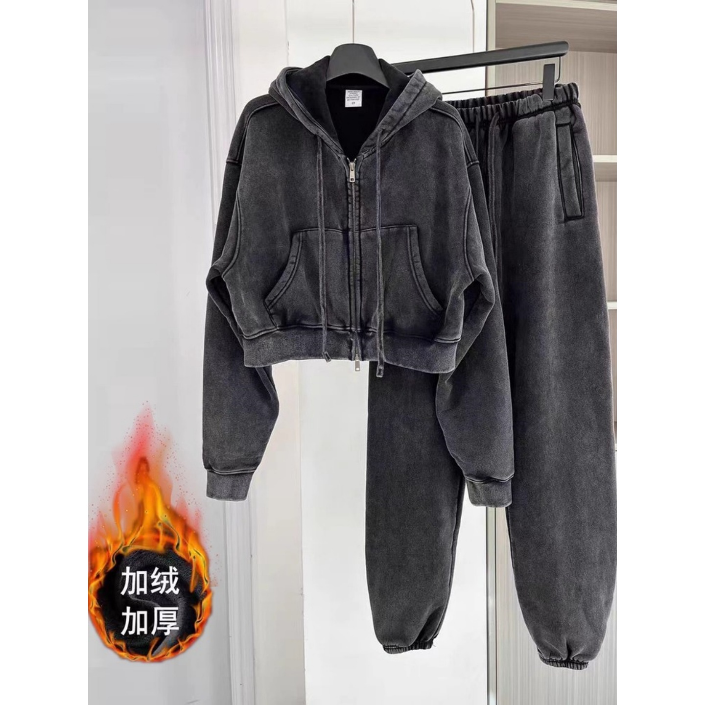 欧洲站潮牌时尚休闲束脚运动套装