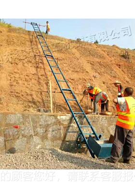 高速公斜坡上UQQ机 料建筑工地式爬山虎 河道清淤路泥沙运输斗提