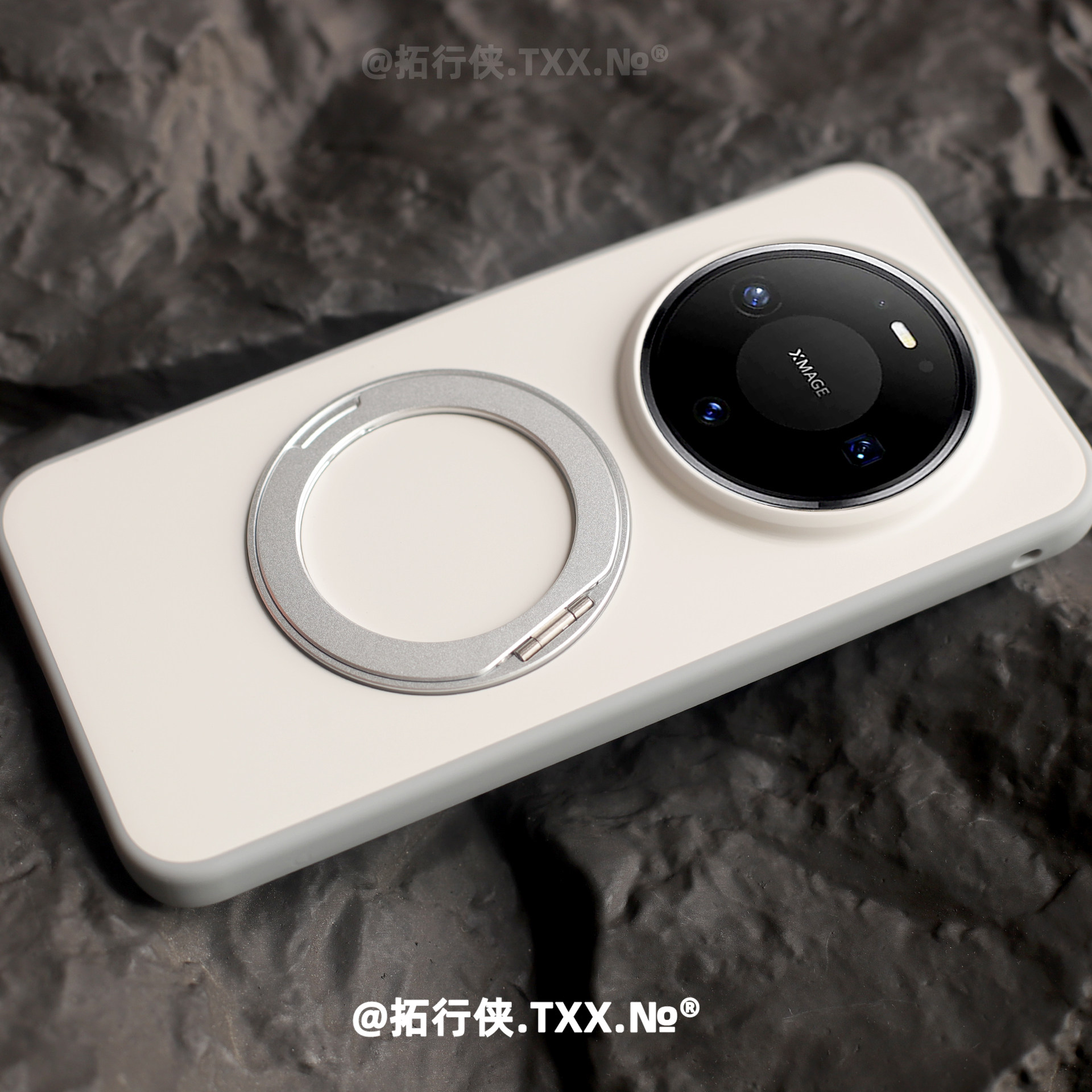 新品【360°解压磁吸支点壳】适用华为mate80手机壳Mate80ProMax保护套自带阻尼支架高档灰白撞色二合一外壳