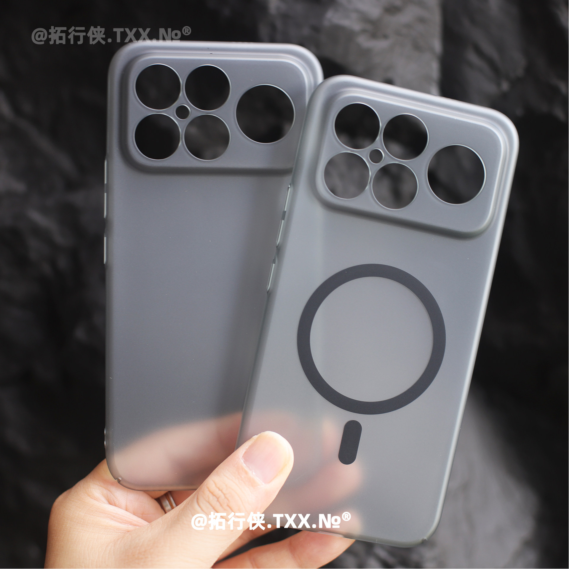 拓行侠适用红米K90ProMax手机壳半透冰雾黑色Magsafe磁吸充电外壳RedmiK90磨砂硬壳K80/70至尊版60全包商务男