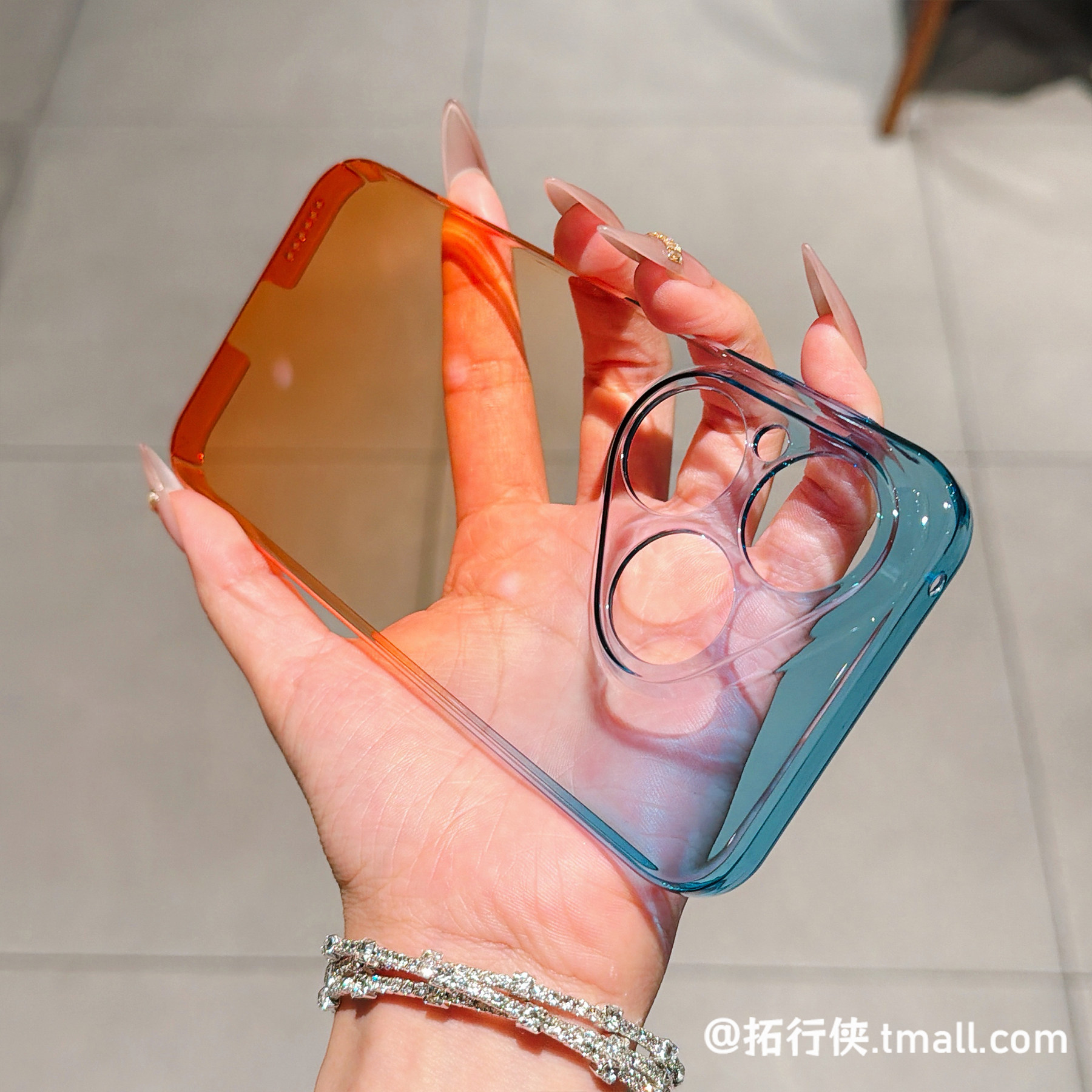 新款【超清增透渐变】适用华为Pura90手机壳原机透明橘子海蓝Pura90promax超薄保护壳p80/70pro+冰透硬壳全包