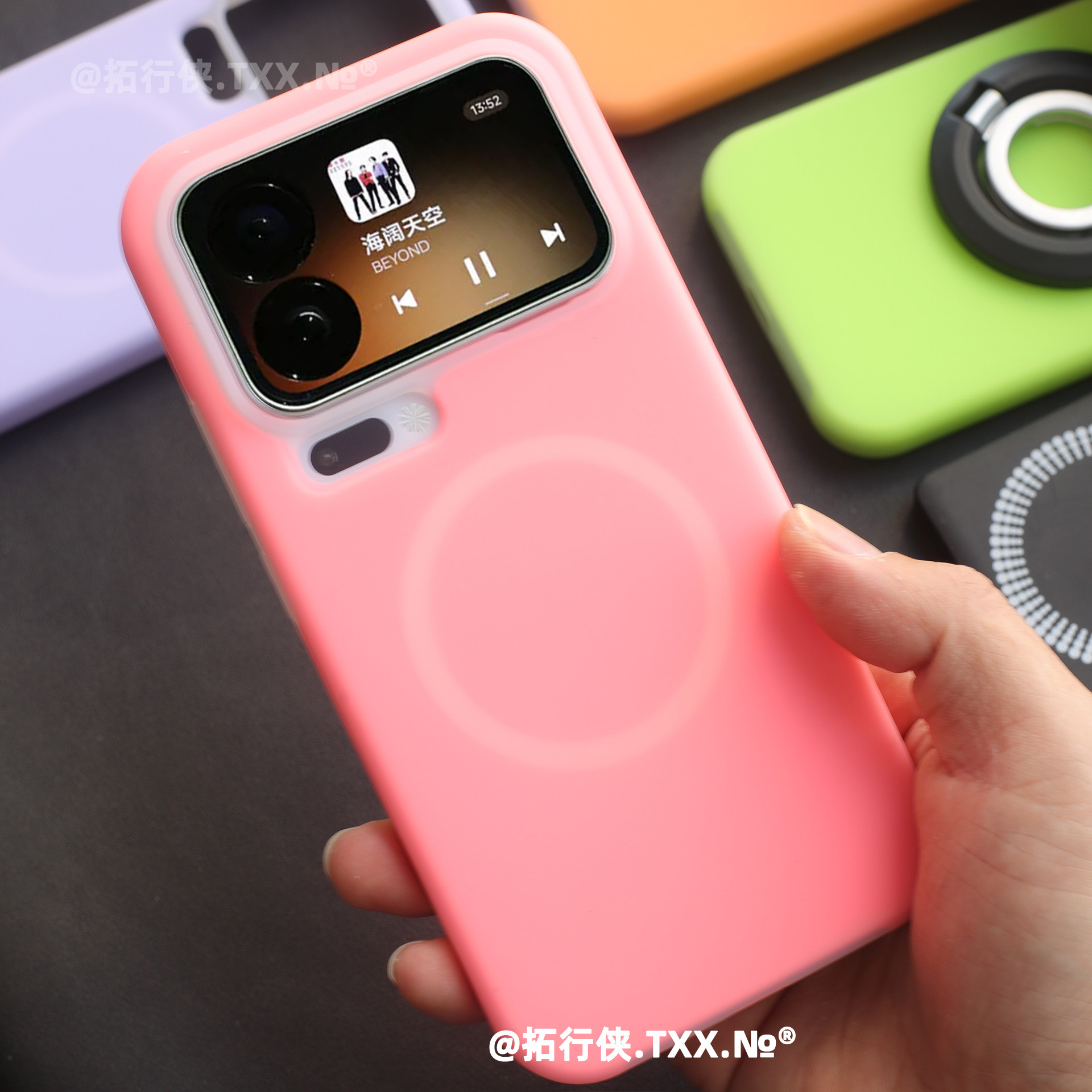 甜美玫粉色果冻色适用小米17ProMax手机壳Magsafe磁吸外壳Xiaomi17Pro液态硅胶保护套15/14亲肤软糯感ins女