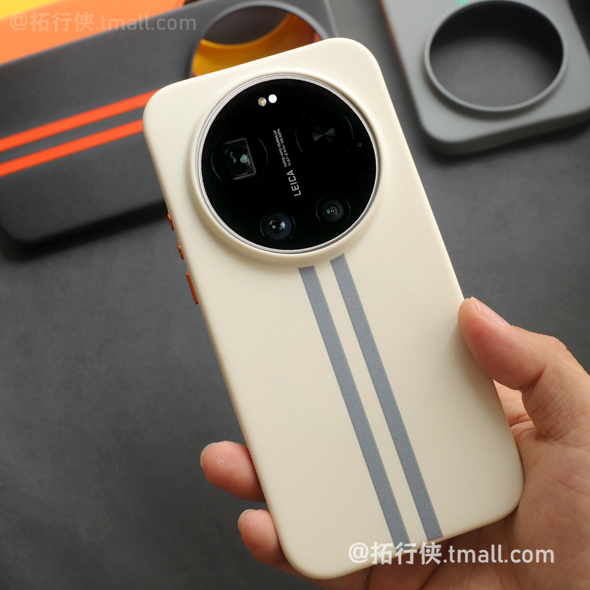 白色条纹岩砂感适用Xiaomi小米17Ultra手机壳新款17莱卡版17proMax强磁吸保护套不粘指纹K90创意外壳独立按键