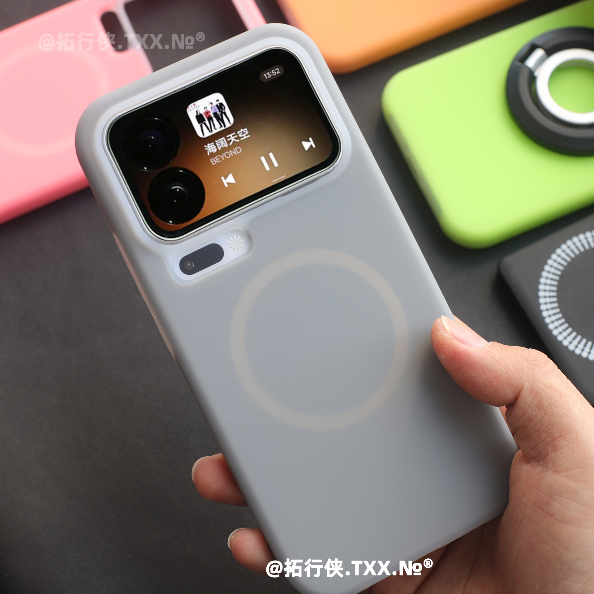 轻奢灰色果冻液态硅胶磁吸手机壳适用小米17Pro亲肤橡皮擦感XIaomi17Promax保护套背屏全包15/14耐脏防摔外壳