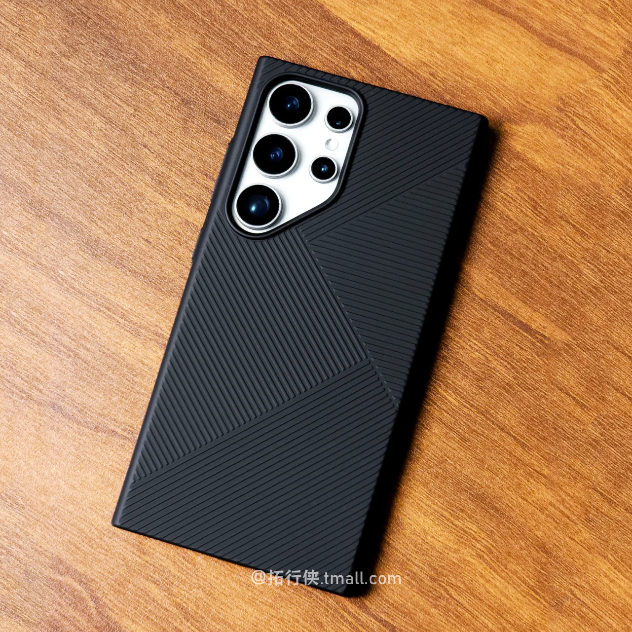 拓行侠适用三星S25Ultra立体几何条纹手机壳黑色磨砂涂层保护套创意硬壳三星S24ultra商务简约S24+超薄防滑男