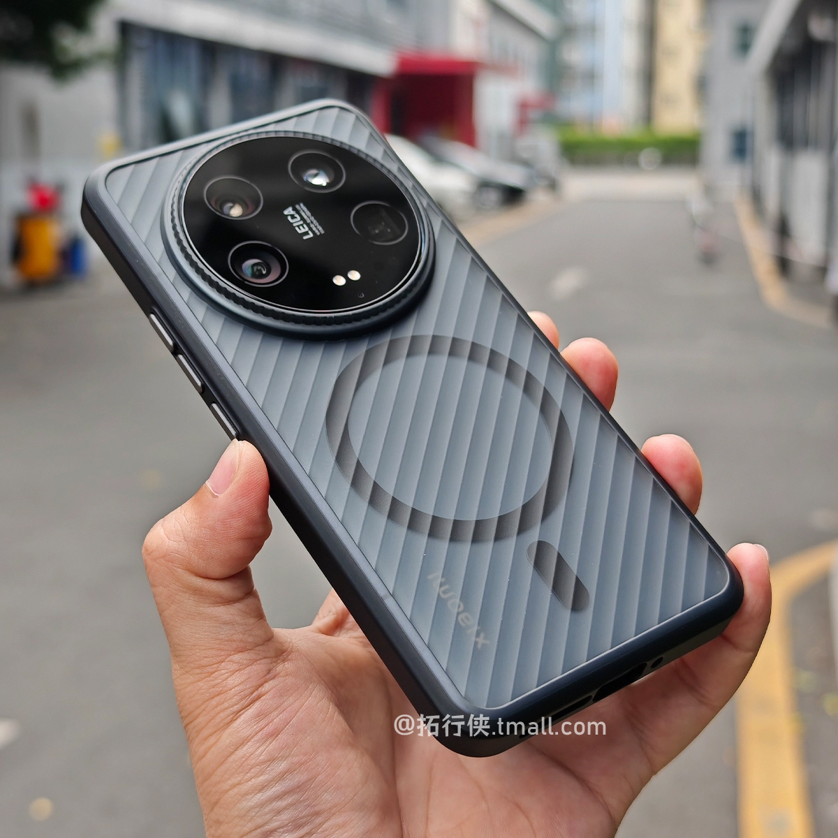 立体斜纹适用小米15Ultra磁吸手机壳新款Xiaomi15/14Ultra内置吸无线充电保护套14Pro磨砂防摔13商务黑色男女