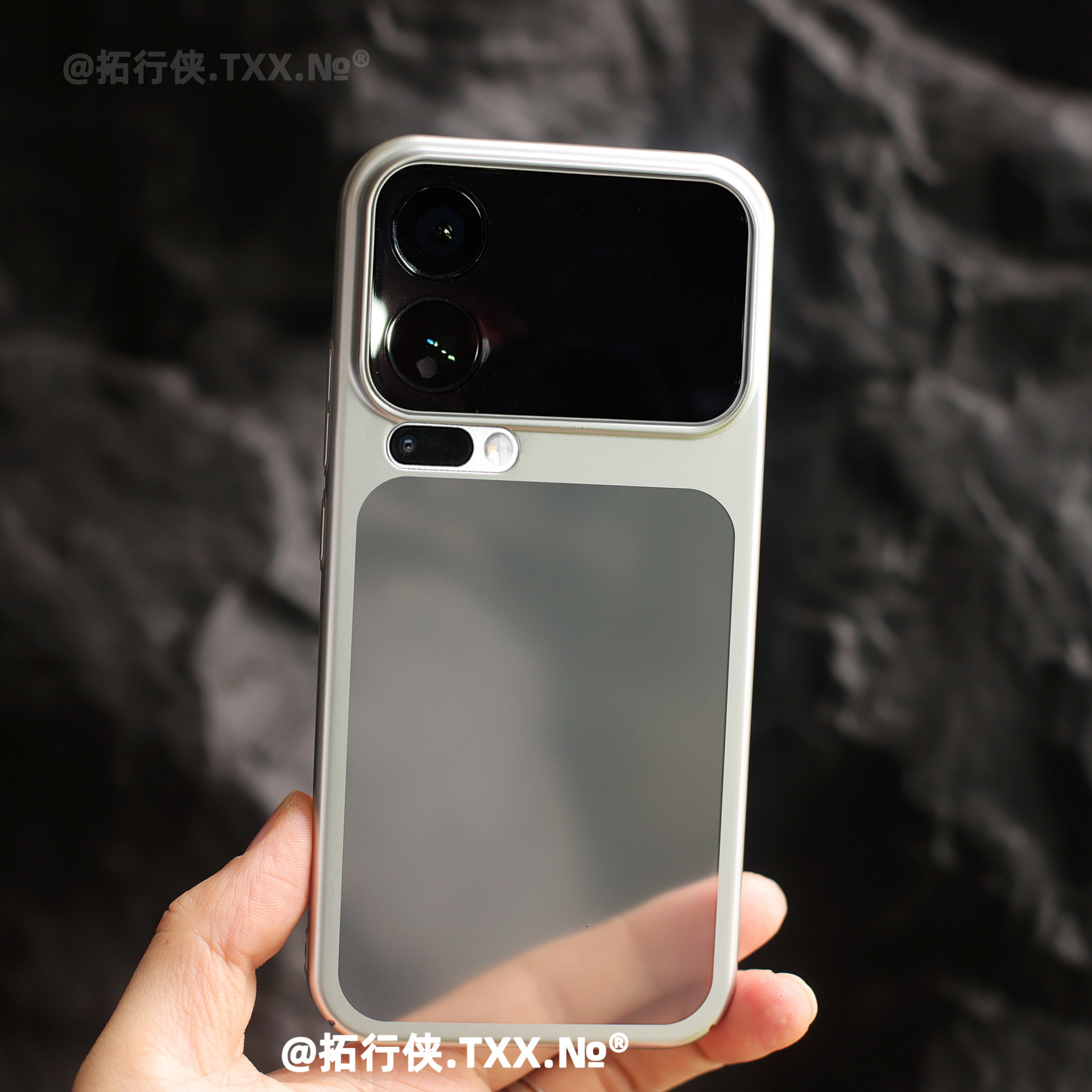 拓行侠适用Xiaomi小米17ProMax手机壳高级感电镀钛空银色17proMax十七肤感透明裸感防指纹超薄硬保护套简约男
