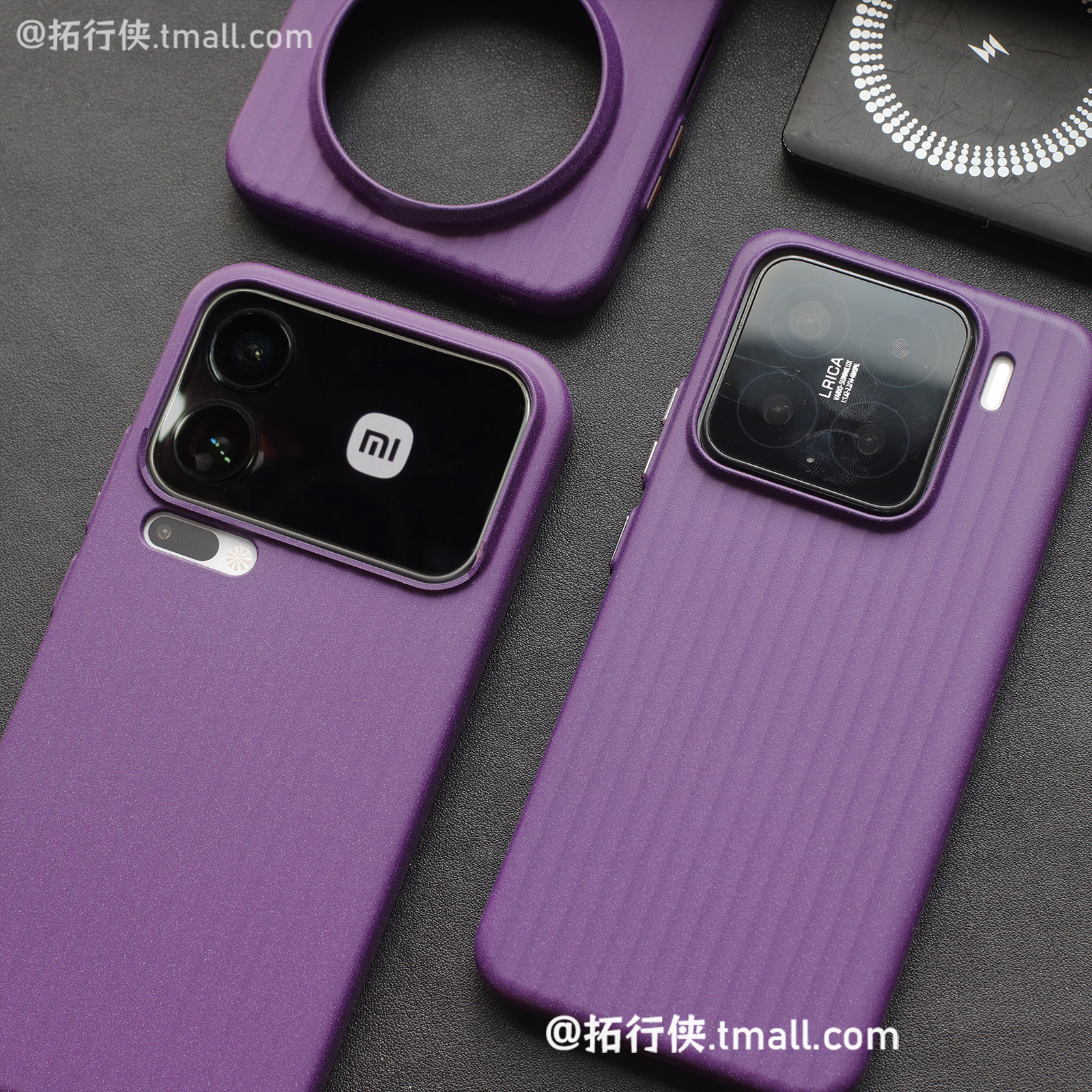 石英岩砂【竖条纹肌理】紫色适用小米17pro手机壳新款Xiaomi17proMax内置强磁吸硬外壳15/14高级凹凸感超薄女