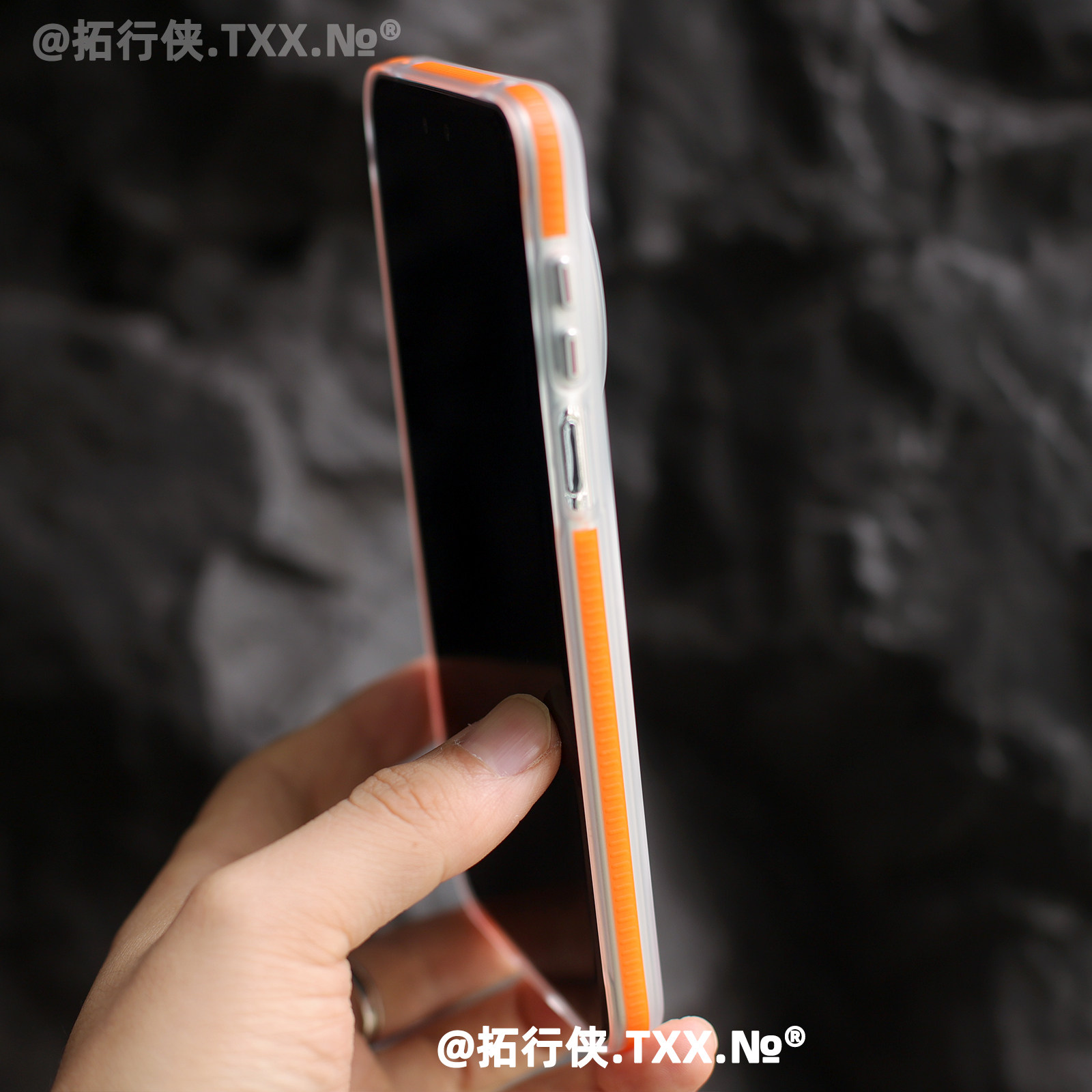 拓行侠适用华为Mate80ProMax手机壳肤感撞色磁吸外壳保护套mate70时尚橙色60pro+全包防滑条纹磨砂防指纹男女