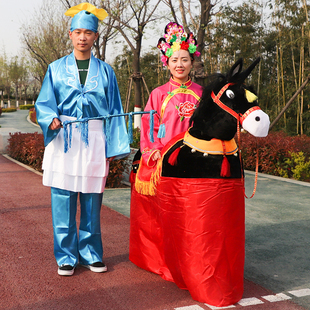 跑毛驴戏剧演出道具大小跑驴民俗舞台表演扭秧歌闹元宵舞狮