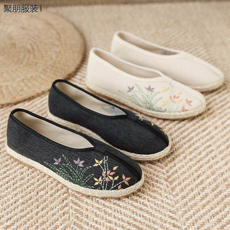 一脚蹬中式绣花古风汉服