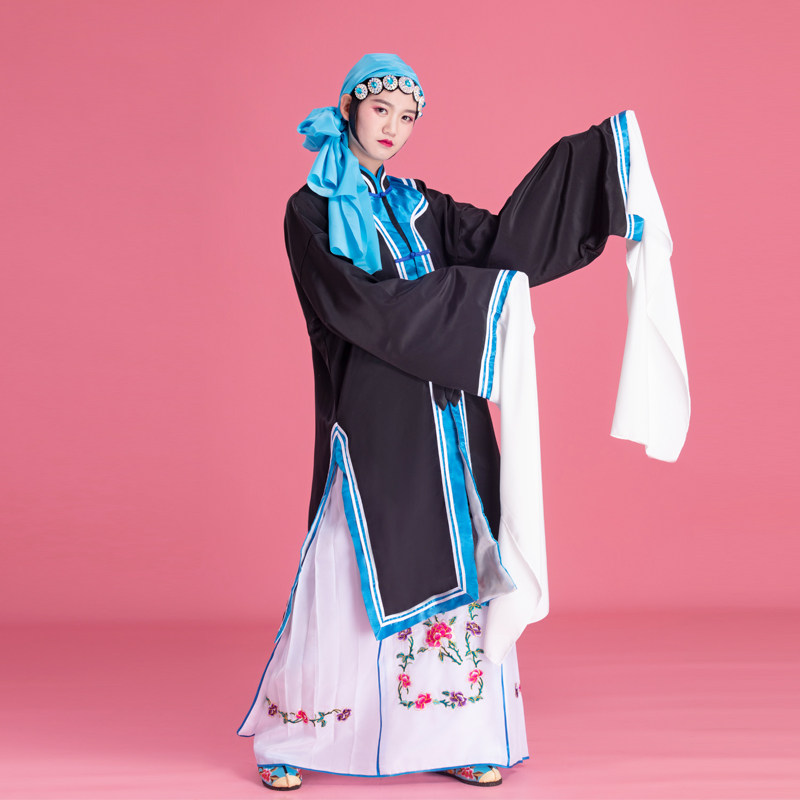 戏服装女京剧褶子戏剧秦香莲衣服花旦青衣戏服戏曲演出老旦对披子