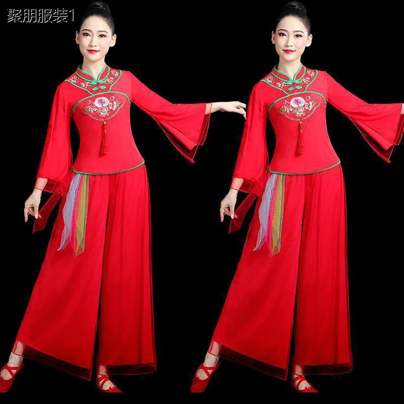 大红广场舞服装女新款秧