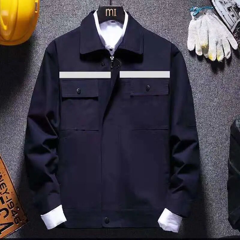 春秋冬长袖工作服套装男