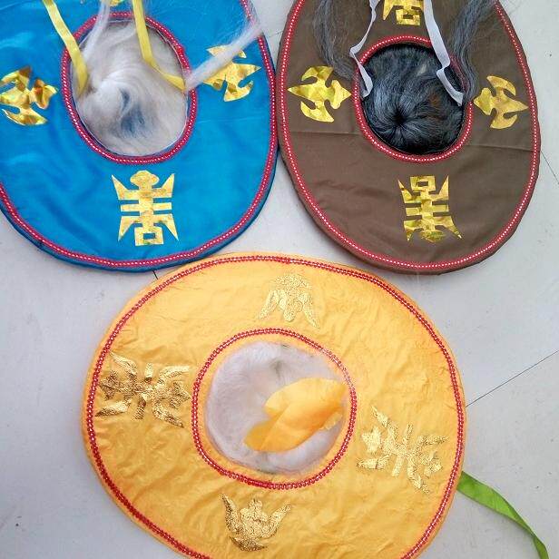 戏剧道具影视舞台用品草帽，刘海砍礁帽姜子牙帽老生渔夫草帽圈 - 实物图