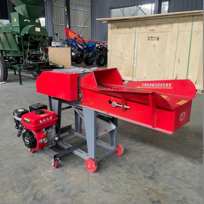 干湿两用皇竹草铡草揉搓机链条自动进料秸秆牧草揉丝机铡草机