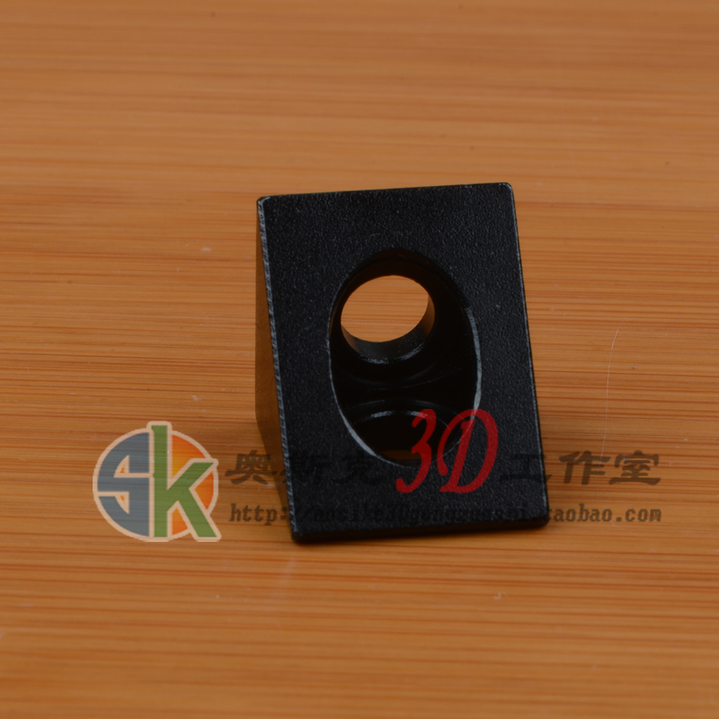 3D打印机配件Openbuilds配件黑色角角连接器三角铝件铝块喷砂氧化