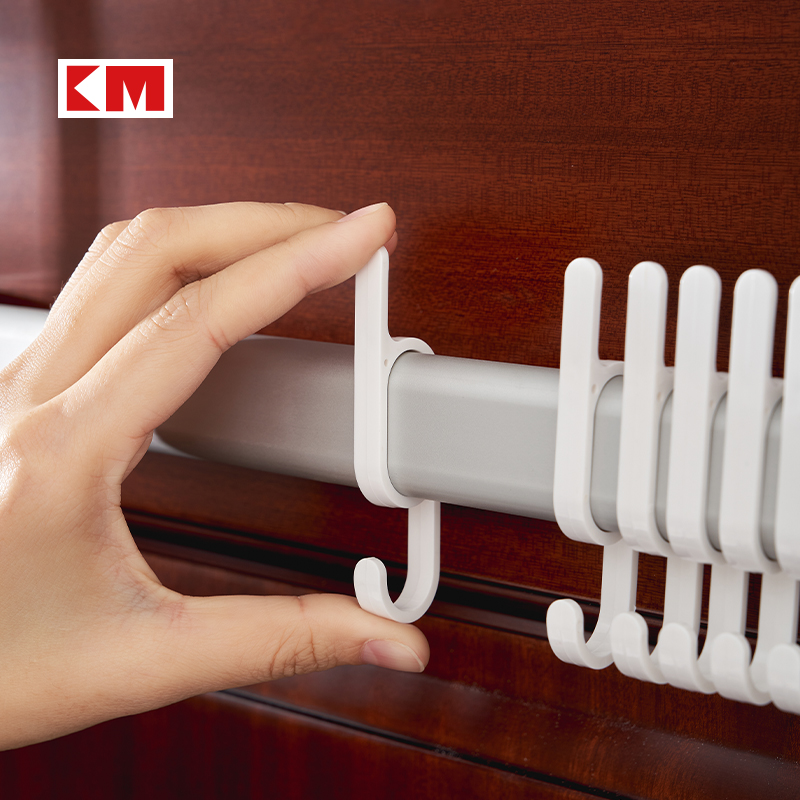 TR03.日e本KM可调门后6连挂钩 实木门顶挂钩衣钩 米木日式家居 T+
