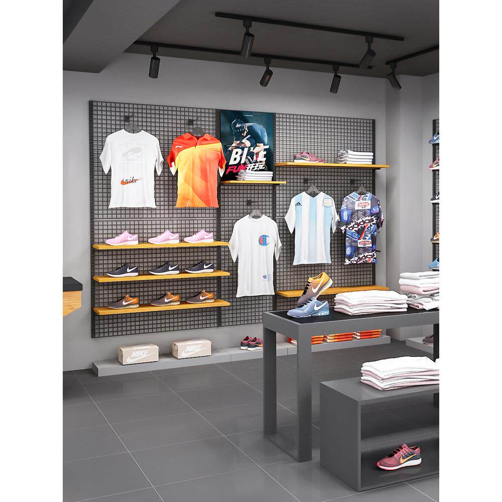羽毛球篮球网格鞋店鞋架展示架店铺用陈列架鞋子拖鞋货架童鞋鞋墙