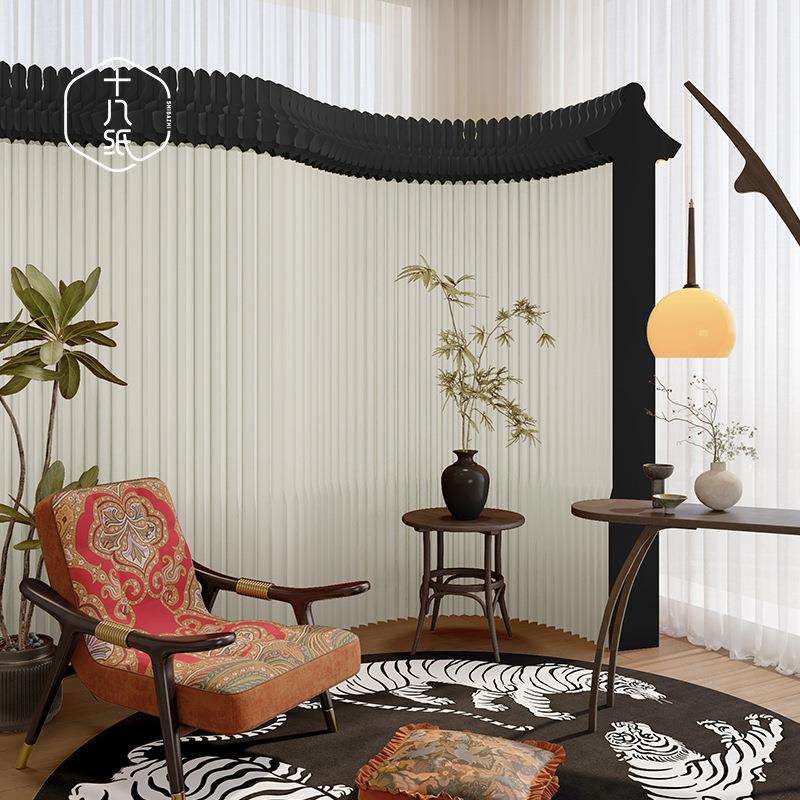 十八纸屏风隔断2024新款折叠移动新中式背景古风婚庆活动直播背景