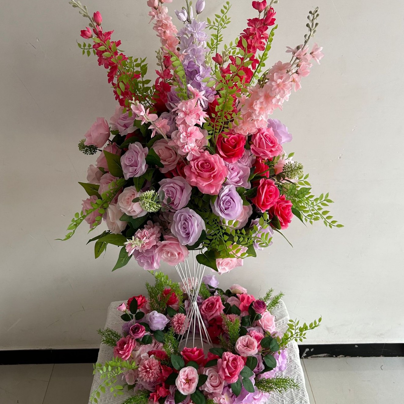 结婚装饰仿真花球花地排路引订婚礼场景布置餐桌浪漫花艺花球插花