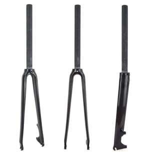 无标公路自行车碳纤维前叉碟刹前叉C刹碳叉700C全碳纤维直管椎管