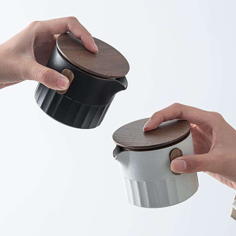 旅行茶具套装防烫陶瓷一壶二杯旅行便携式家用户外随身简易快客杯