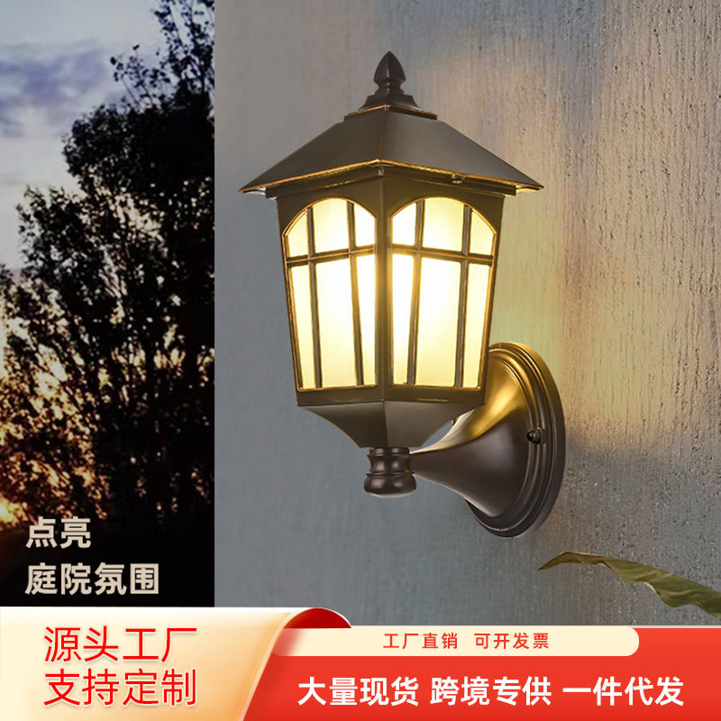 中式户外防水庭院外墙壁灯