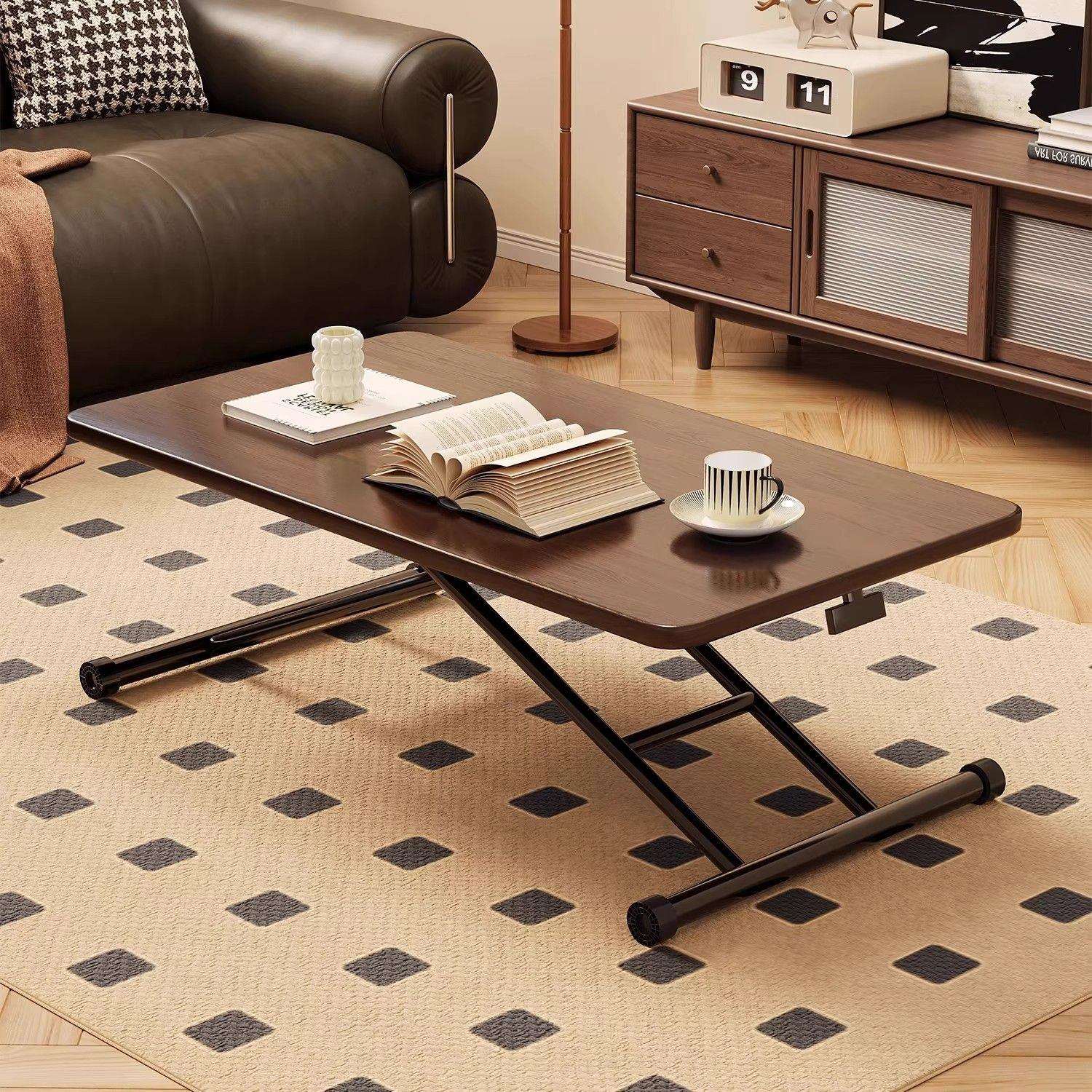 升降茶几餐桌家用移动折叠桌小户型出租屋简易学习桌可升降办公桌