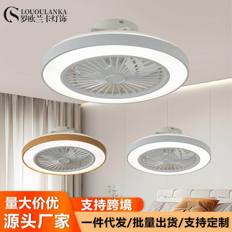 卧室风扇灯简约现代吸顶灯led餐厅书房灯具日规110V欧规