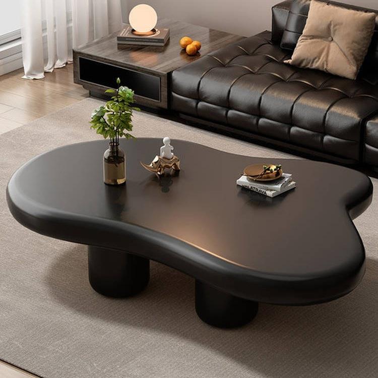 茶几法式云朵家用客厅轻奢异形桌小户型简约现代网红黑色茶桌子板