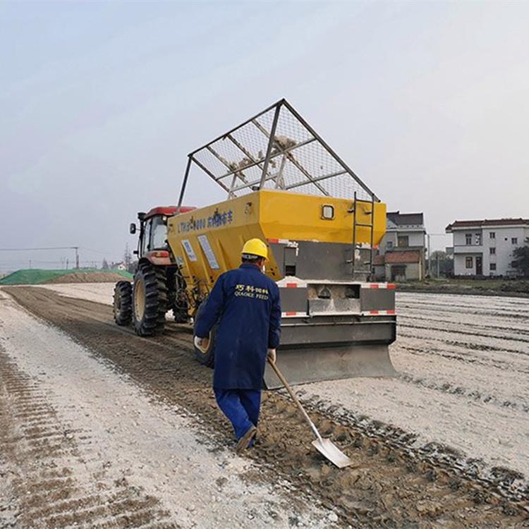 出口修路机械牵引式白灰撒布车12方水泥灰洒布机灰料撒灰机