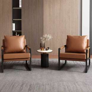 小户型懒人单人沙发椅客厅卧室阳台设计师老虎凳网红皮质休闲椅z&