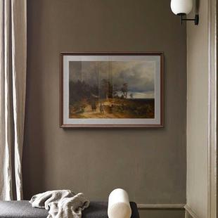 林德霍尔姆印象派大师风景装饰画复古油画书房壁画卧室客厅挂画