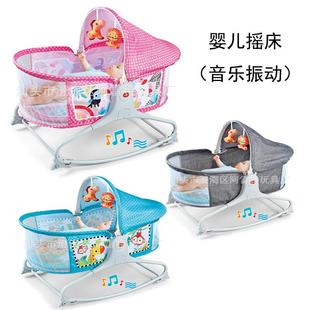婴儿多功能摇篮宝宝音乐震动摇床新生儿智能带蚊帐躺床安抚椅摇椅