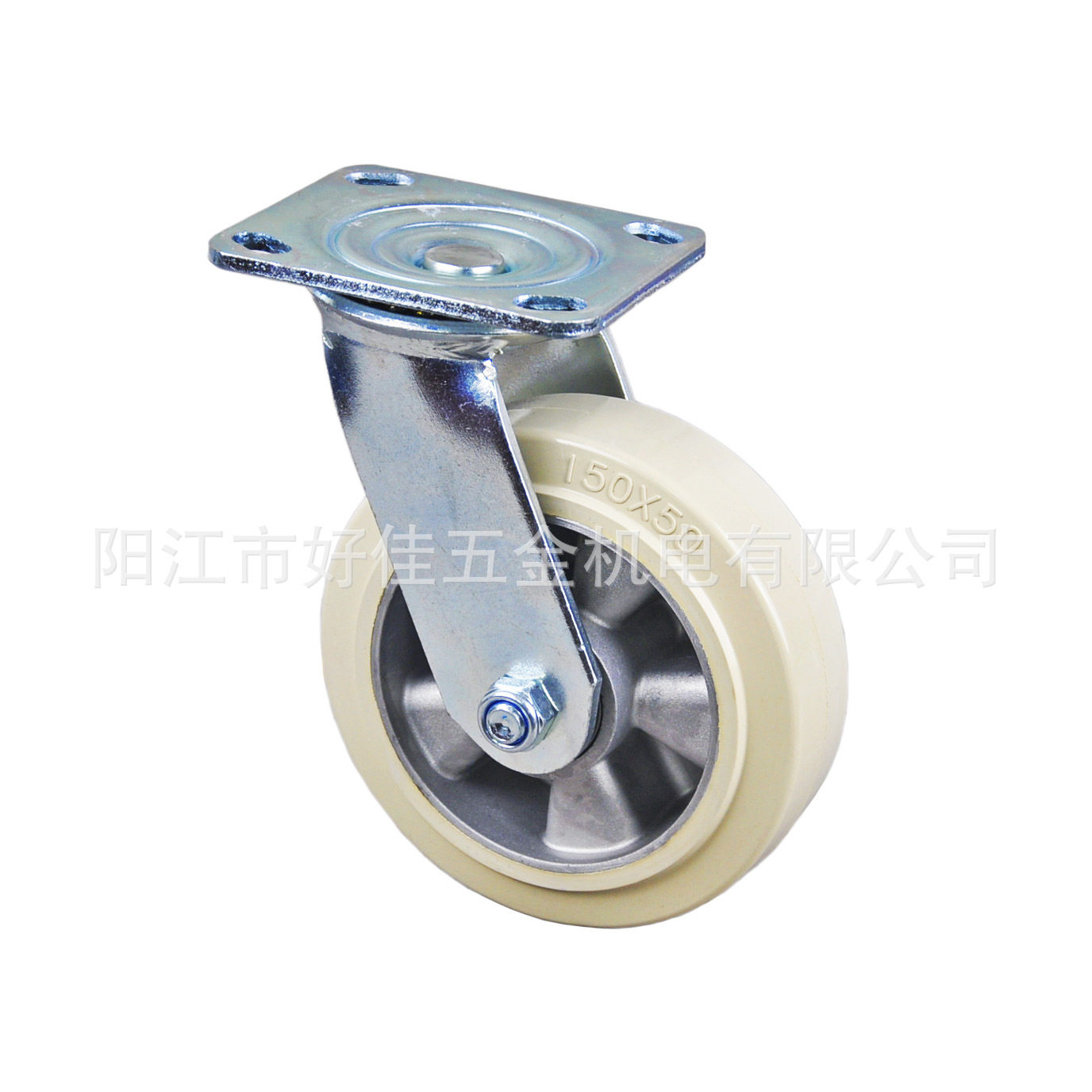 重型铝合金万向轮6X2高弹减震