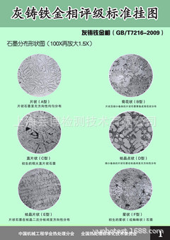 灰铸铁球墨铸铁金相评级标准挂图  GB/T7216-2009、GB/T9441-2009