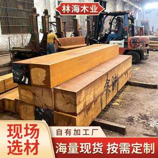 巴新菠萝格实木古建筑原木大口径菠萝格木材户外工程建筑木方