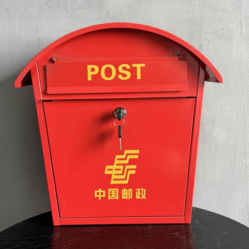 网红复古铁皮信箱英伦信报箱邮筒家居软装饰品拍摄道具邮箱意见箱
