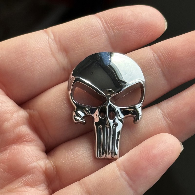 惩罚者骷髅金属车贴汽车贴纸改装划痕贴油箱贴尾侧标装饰车身贴