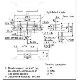 2Y0A21 80cm带线缆 Gp2Y0A21Yk0F红外距离传感器Gp2D12距离检测10