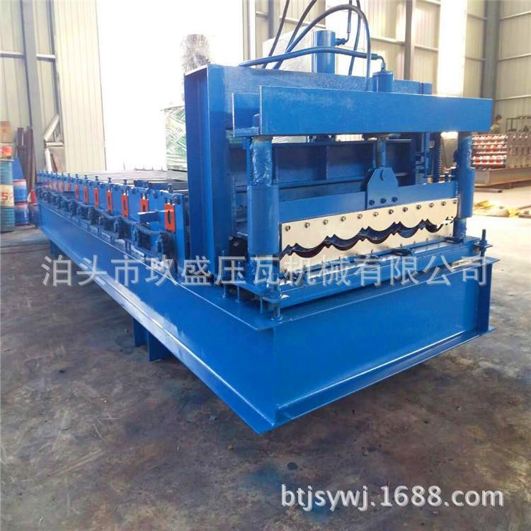 销往江苏连云港828型琉璃瓦设备彩钢屋顶板设备彩钢压瓦机设备